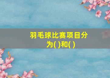 羽毛球比赛项目分为( )和( )